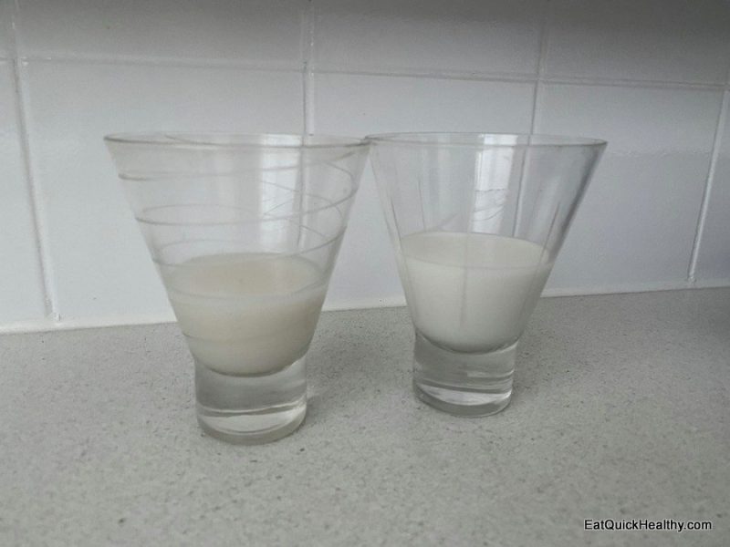Coconut milk after defrosting