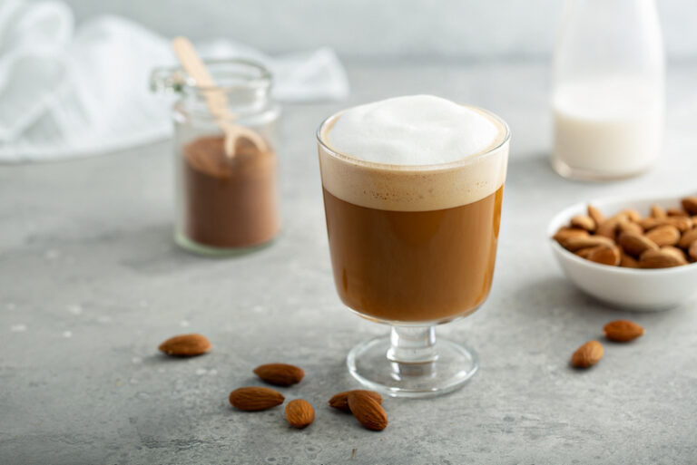 Almond Milk Latte - how to froth almond milk for latte