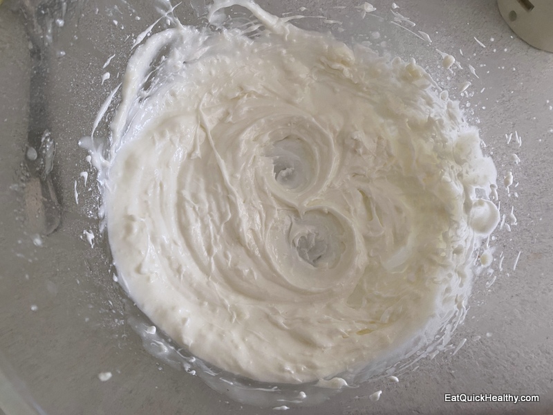 Freshly whipped shea butter, safflower oil and arrowroot powder, ready for essential oils