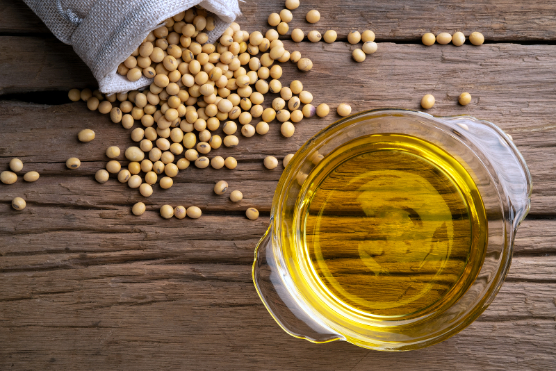 Soybean Oil In Glass Bowl